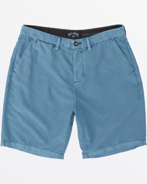 Men's Billabong New Order Overdye Submersible Short 19 Shorts Blue | 290OTXPSU