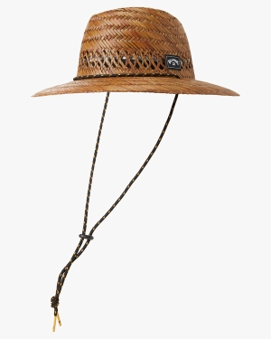 Men's Billabong Nomad Vented Straw Hats Brown | 974QBDFTN