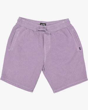 Men's Billabong Overdyed Sweatshorts Shorts Purple | 428XWFRQH