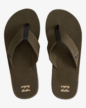 Men's Billabong Overhead Hemp Slip-On Flip Flops Multicolor | 035GJKXWF