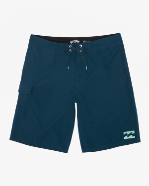 Men's Billabong Platinum Solid Layback Boardshorts Navy | 026JUAQPW