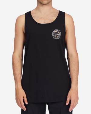 Men's Billabong Rotor Fill Tanks Black | 395TSXZDM