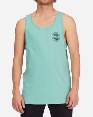Men's Billabong Rotor Fill Tanks Green | 075VRTUKZ