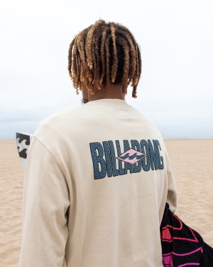 Men's Billabong Short Sands Crewneck Sweatshirt Multicolor | 835QSZYCW