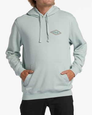 Men's Billabong Short Sands Pullover Hoodie Blue | 432ROQECS