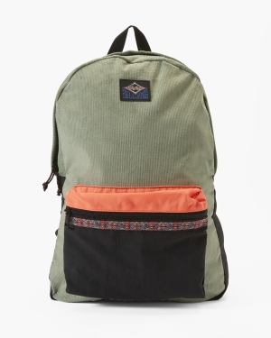 Men's Billabong Sons Of Fun Corduroy Backpacks Olive | 961PWMNID