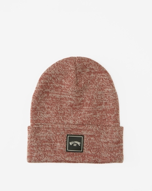 Men's Billabong Stacked Heather Hats Burgundy | 120ODHCVG