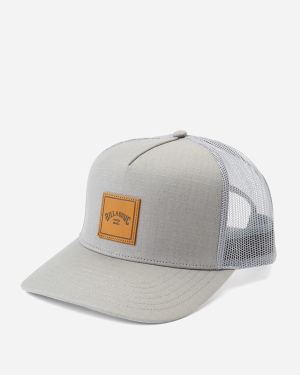 Men's Billabong Stacked Trucker Hats Blue Grey | 237RAGSBN