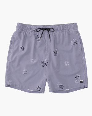 Men's Billabong Sundays Layback 17 Boardshorts Purple | 018PWLMDQ