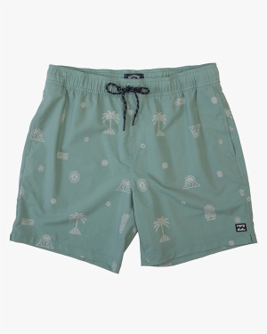 Men's Billabong Sundays Layback 17 Boardshorts Olive | 079GAYKNO
