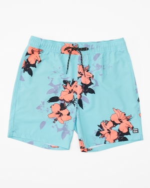 Men's Billabong Sundays Layback 17 Boardshorts White | 497LIXDPZ
