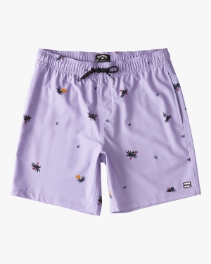 Men's Billabong Sundays Layback 17 Boardshorts Light Lavender | 736AKYHPU