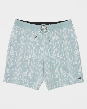Men's Billabong Sundays Lo Tide 19 Boardshorts Olive | 084GEKTNY