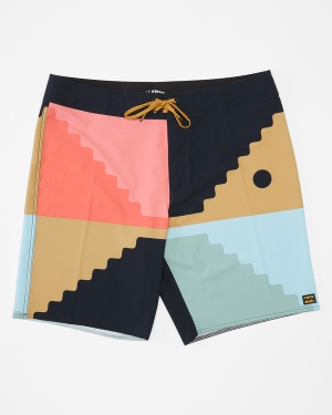 Men's Billabong Sundays Pro 19 Boardshorts Multicolor | 057IQCJRK