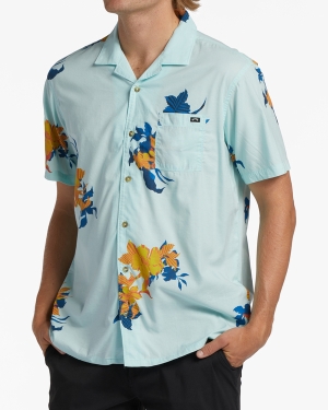 Men's Billabong Sundays Vacay Short Sleeve Shirts Multicolor | 047CFVGXZ