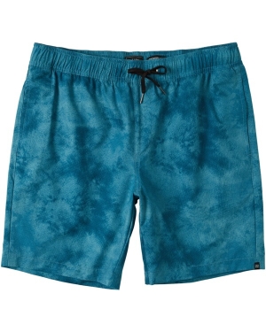 Men's Billabong Surftrek Perf Elastic Waist 18 Shorts Dark Turquoise | 298WJGXKV