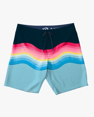 Men's Billabong T Street Airlite 19 Boardshorts Blue | 037PIHJUA