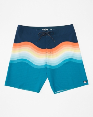 Men's Billabong T Street Airlite 19 Boardshorts Blue | 753KODSHX