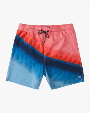 Men's Billabong T Street Layback 17 Boardshorts Coral | 361DQTFLP