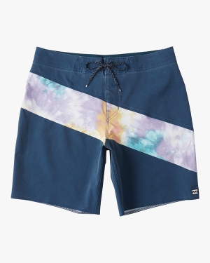 Men's Billabong T Street Pro 19 Boardshorts Indigo | 941EVAYNJ