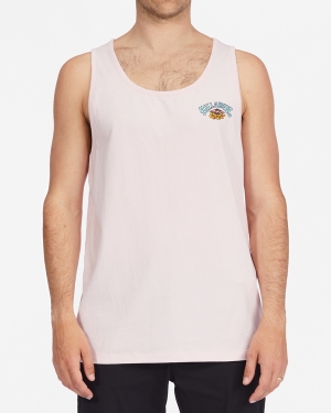 Men's Billabong Theme Arch Tanks Pink | 921JHKDGB