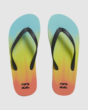 Men's Billabong Tides Slip-On Flip Flops Red | 047PUSCHV