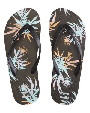 Men's Billabong Tides Slip-On Flip Flops Black | 412XSVTLQ