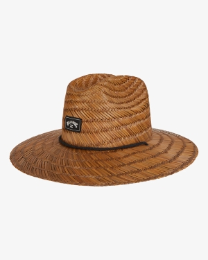 Men's Billabong Tides Straw Lifeguard Hats Brown | 915EMZPRL