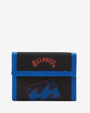 Men's Billabong Tribong Lite Tri-Fold Wallets Deep Blue | 328KUPVHN