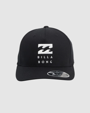 Men's Billabong United Flexfit 110 Snapback Hats Black | 084URYEMK