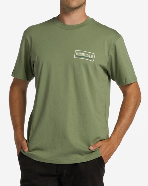 Men's Billabong Walled Short Sleeve T Shirts Olive | 742FVJBAH