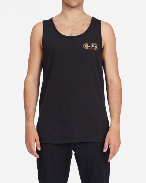 Men's Billabong Walled Tanks Black | 396ZIQNBE