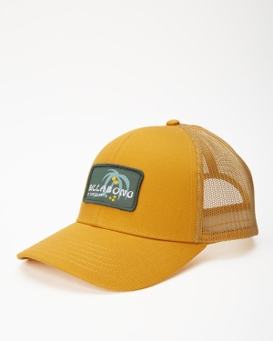Men's Billabong Walled Trucker Hats Gold | 284LVEJAR