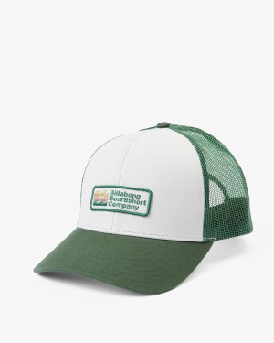 Men's Billabong Walled Trucker Hats Grey Green | 217SRNLBG