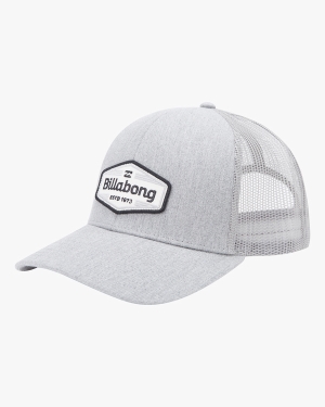 Men's Billabong Walled Trucker Hats Grey | 357KZPSWC