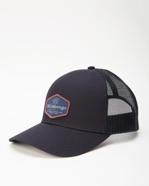 Men's Billabong Walled Trucker Hats Navy | 419CWGMVY