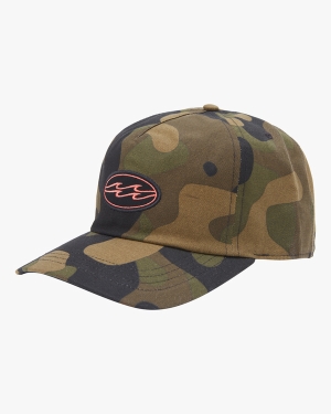 Men's Billabong Wallride Snapback Hats Camo | 603EWZHIK