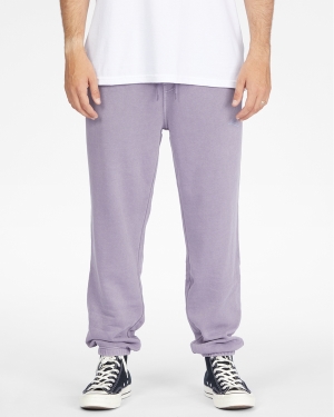 Men's Billabong Wave Washed Unity Sweatpants Purple | 346AOTESW