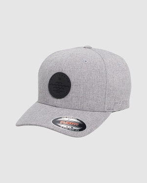 Men's Billabong Wavy Davy Heatherlight Flexfit Hats Dark Grey | 807TADZLS