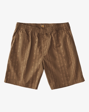 Men's Billabong Wrangler Wesley Elastic Organic Cotton Walkshorts 19 Shorts Multicolor | 472LXSVZM