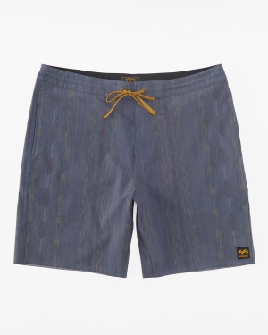 Men's Billabong Wrangler Wesley Lo Tide 18 Boardshorts Indigo | 156EKATCR