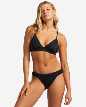 Women's Billabong A/Div Banded Triangle Bikini Tops Black | 749OYMKBG