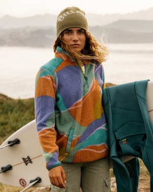 Women's Billabong A/Div Boundary Mock 3 Half-Zip Pullover Sweatshirt Multicolor | 453XZVMFG