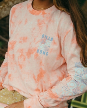 Women's Billabong A/Div Long Sleeve T Shirts Coral | 940DAGCJK