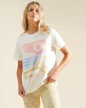 Women's Billabong A/Div Tee Short Sleeve UPF 50 T Shirts Light Blue | 752FCRHXA