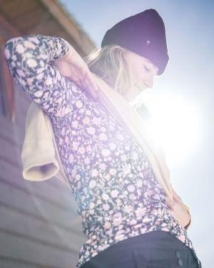Women's Billabong A/Div Warm Up Tech Long Sleeve Knit Active Black | 617ZAPNGD