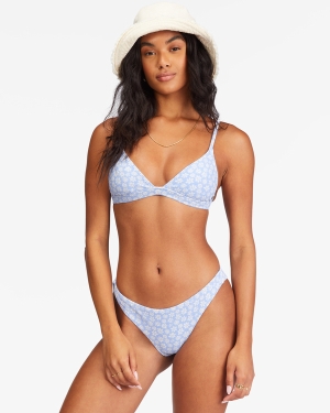 Women's Billabong Away We Go Fixed Triangle Bikini Tops Multicolor | 367CINSER