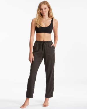 Women's Billabong Beachy Keen Woven Pant Pants Black | 293BKTZGR