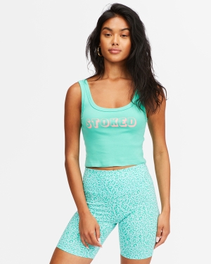Women's Billabong Biker Babe Shorts Green | 619LHDMZA