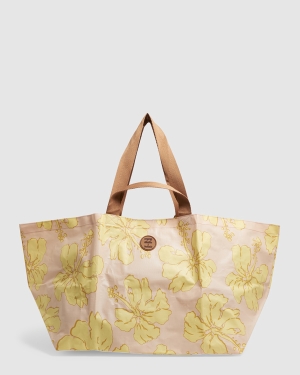 Women's Billabong Billabong X Kollab Oversized Beach Bags Coral | 253EQFCHW